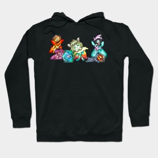 Dungeons and dragons cute kitties with D20 dice Hoodie